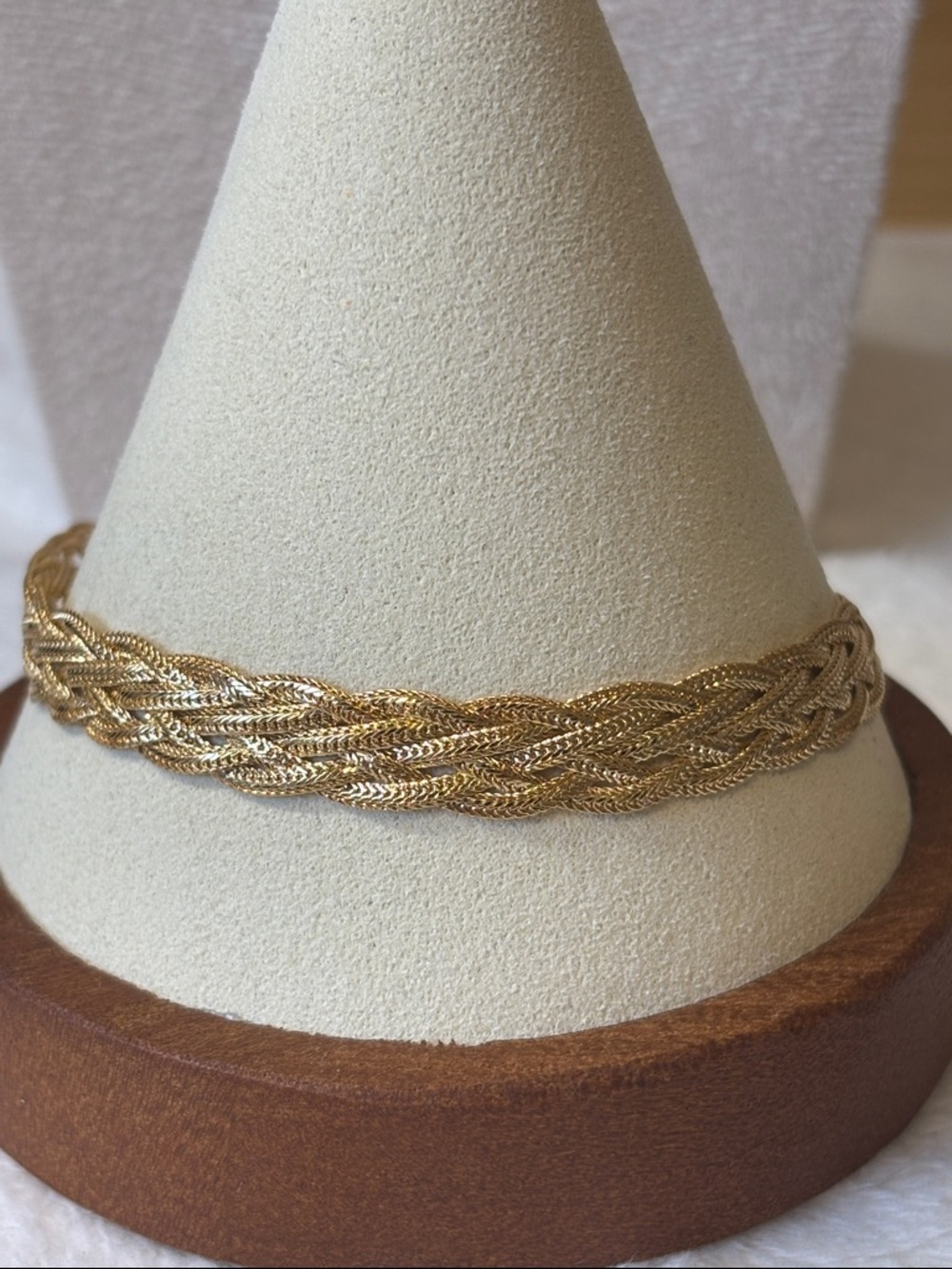 Braided Mesh Bracelet 18k Yellow Gold Filled 7.5”
